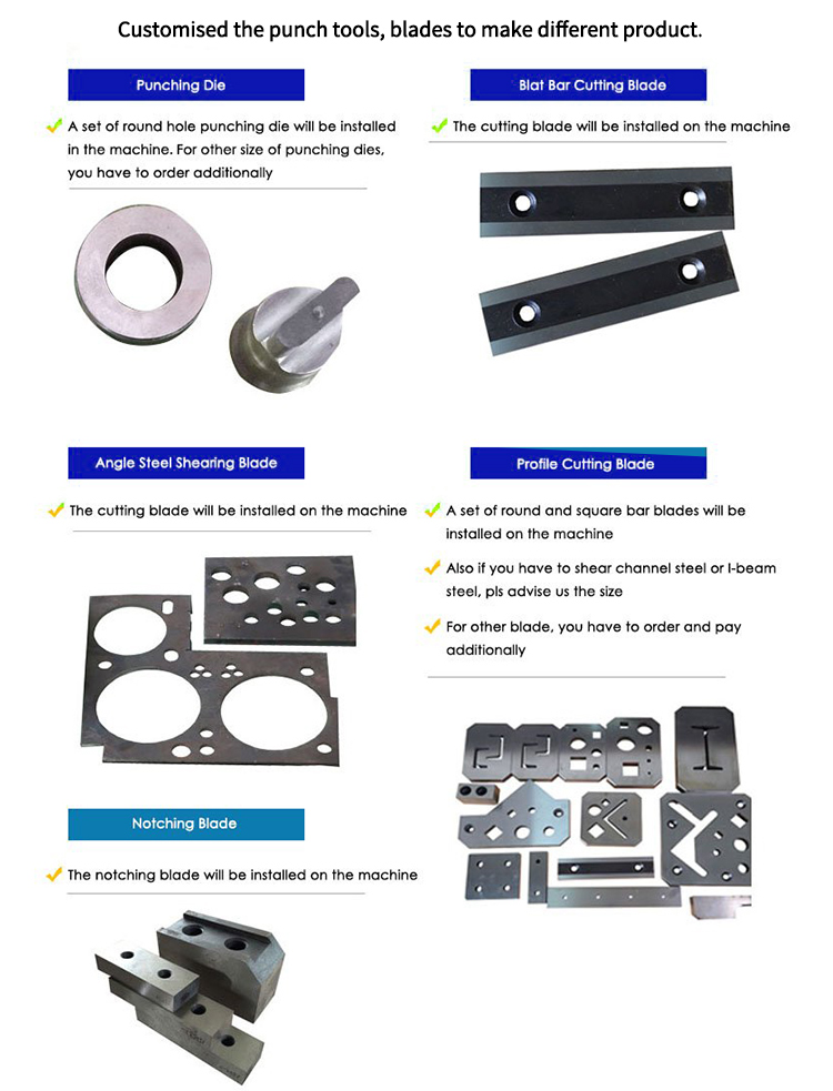Hydraulic Ironworker 25 Ton Hand Tools Hydraulic Combined Punching And Cutting Machine Хидраулични ручни алат од 25 тона, комбинована хидраулична машина за пробијање и сечење