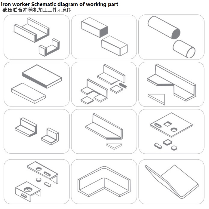 Q35y Series Hydraulic Ironworker Shearing And Punching Machine Серија К35и хидраулична машина за шишање и пробијање